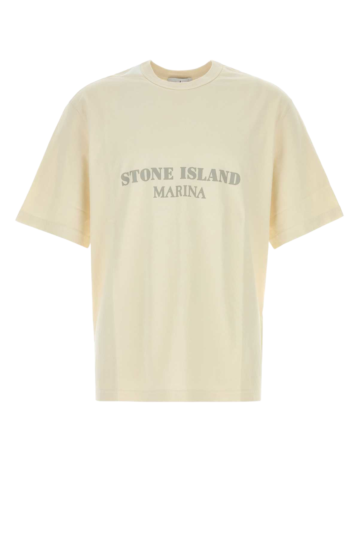 Cream Cotton T-Shirt Ivory Exterior