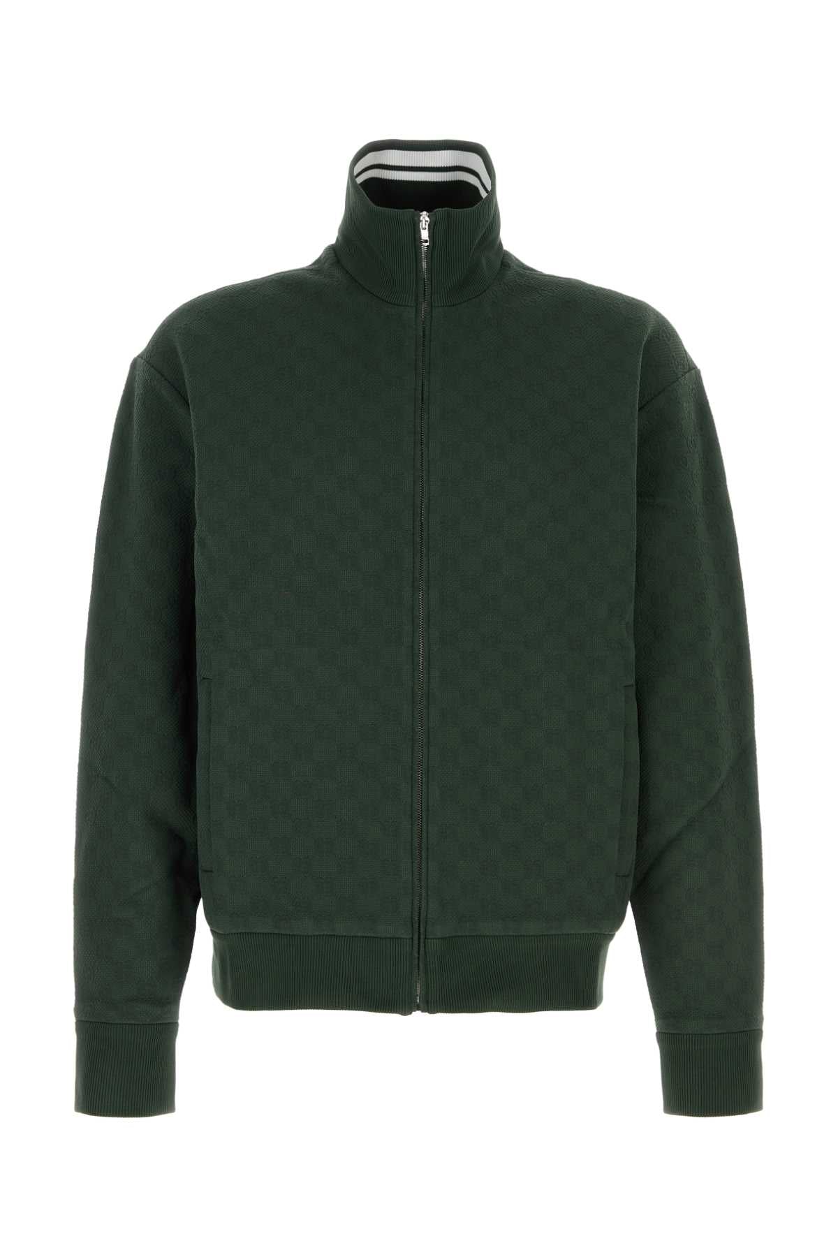 Dark Green Jersey Sweatshirt Deepemeraldgreen Exterior: Nylon Elastane Felpe