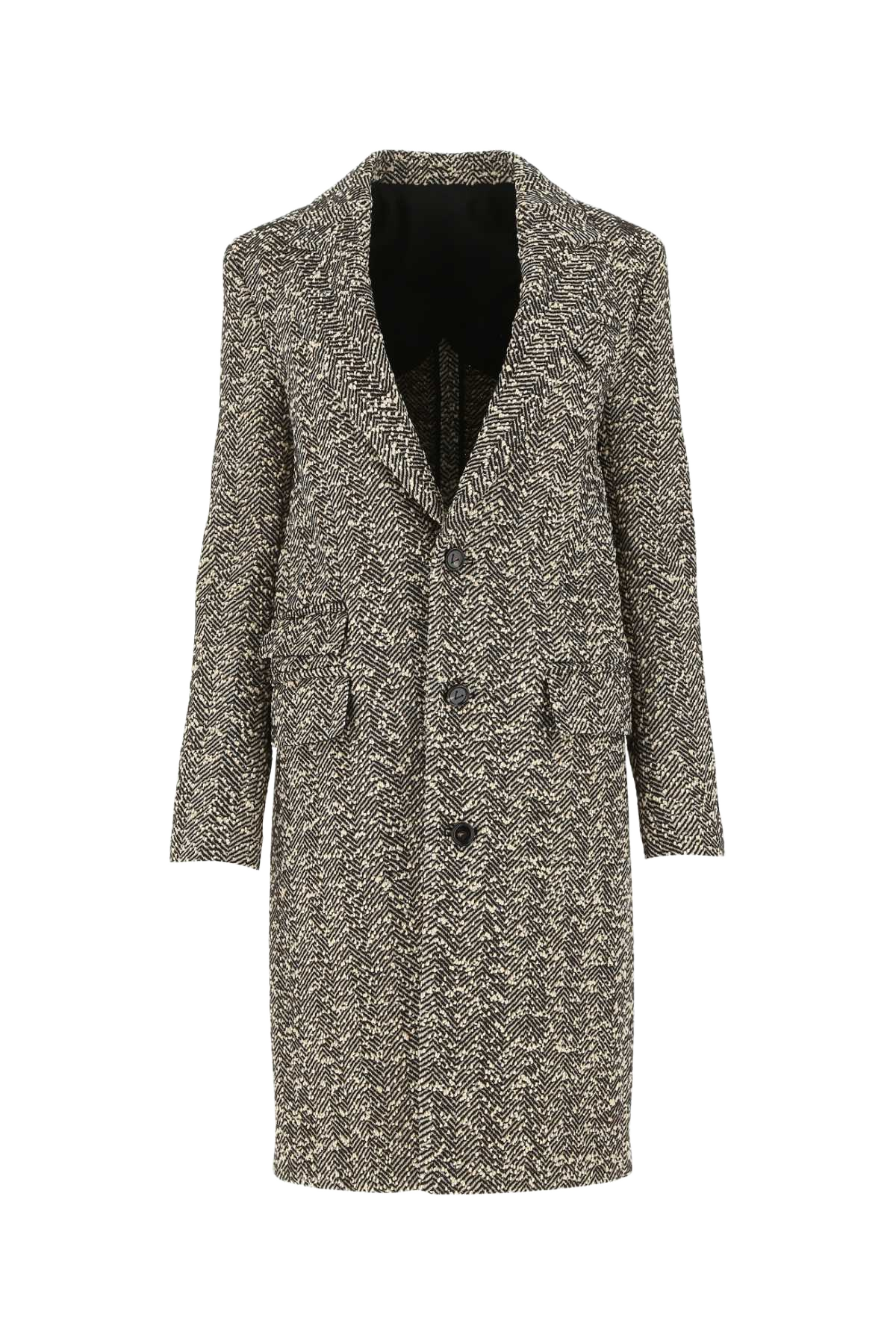 Embroidered Stretch Wool Blend Coat 2045 Cappotti