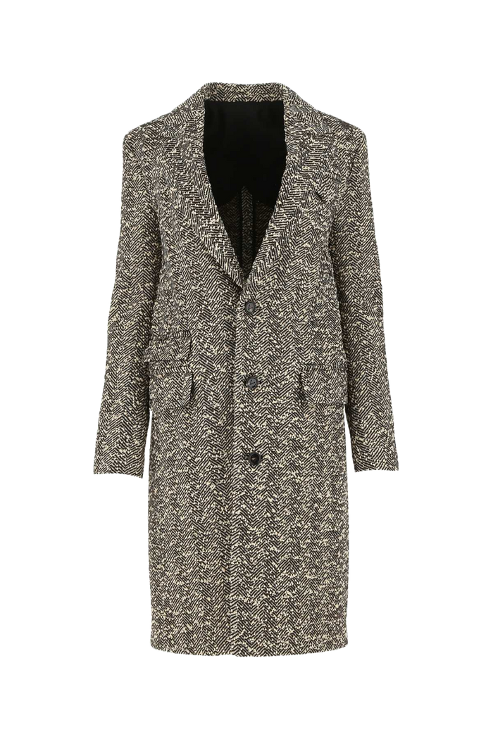Embroidered Stretch Wool Blend Coat 2045 Cappotti