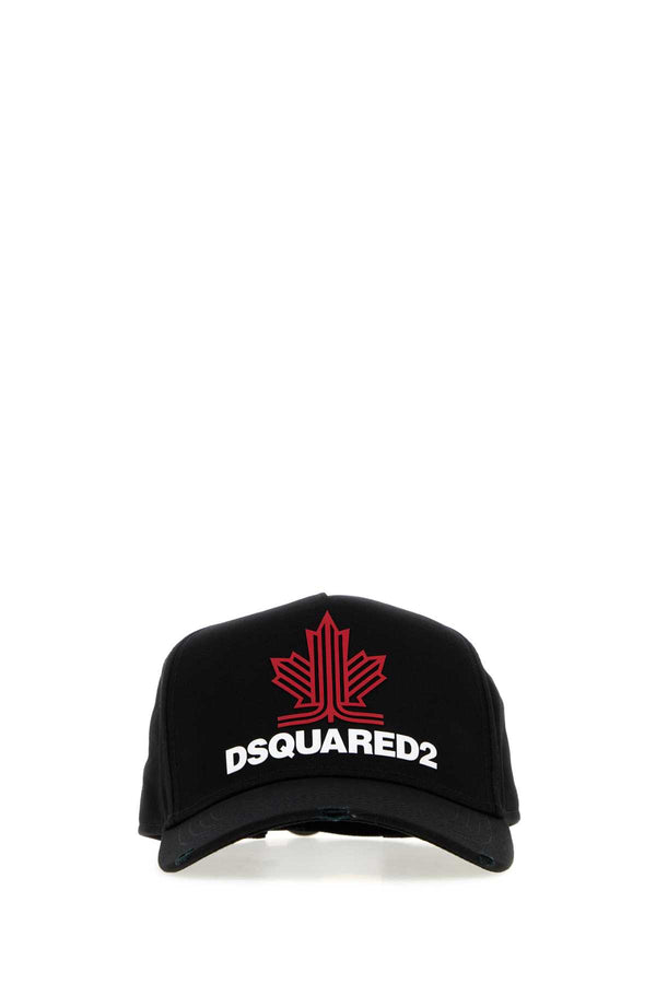 Dsquared2 BCM103205C00001 100% Cotton baseball cap in black