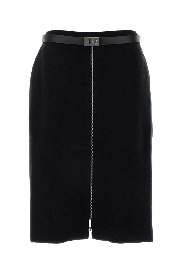 Ferragamo 49% Virgin wool skirt in black