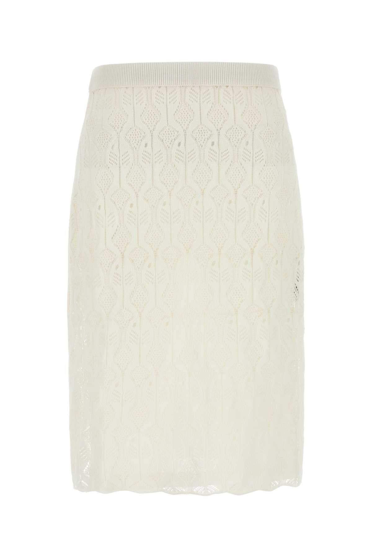 White Lace Skirt Chalk Gonne