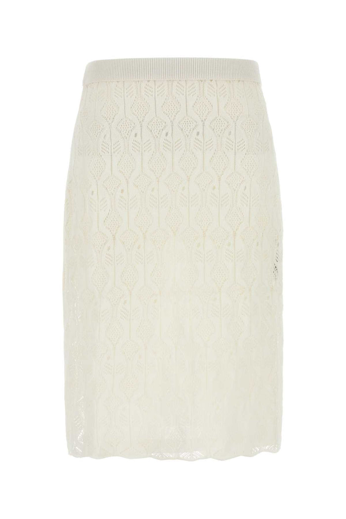 White Lace Skirt Chalk Gonne