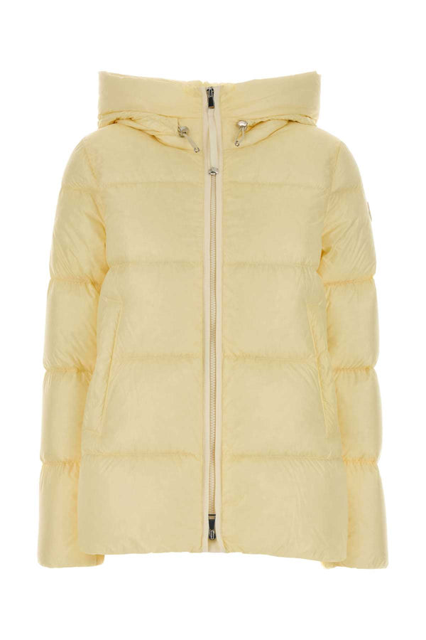 Pastel Yellow Nylon Serittes Down Jacket 10w Giubbini