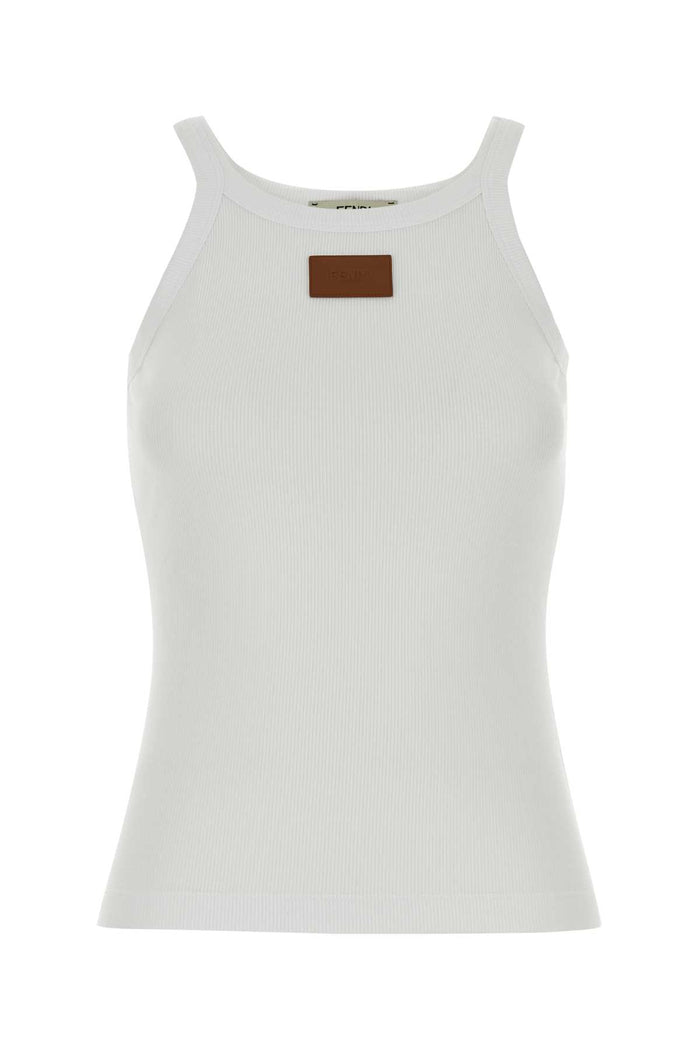 White Exterior: Cotton Elastane Maglie