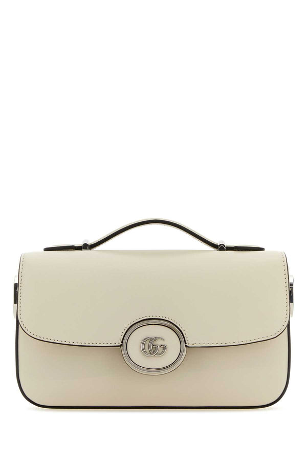 Gucci Exterior: 100% Leather shoulder bag in white