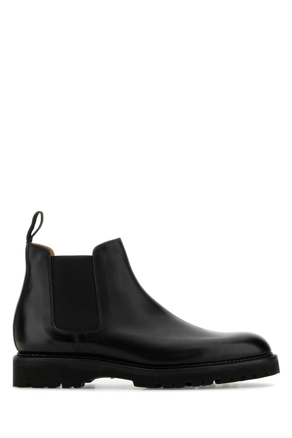 John Lobb Standard Exterior: 100% Calf chelsea boot in black