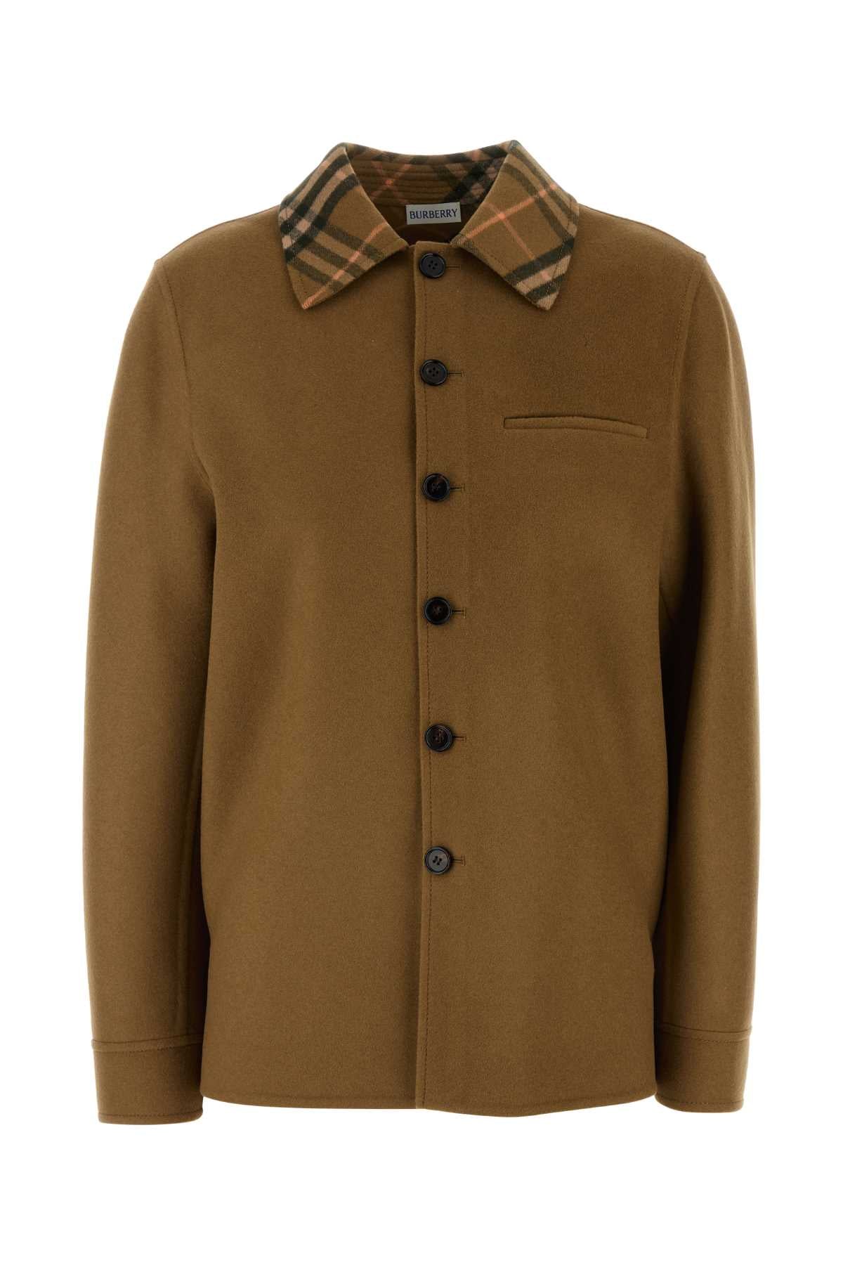 Biscuit Wool Coat Shrewipcheck Exterior: Cappotti