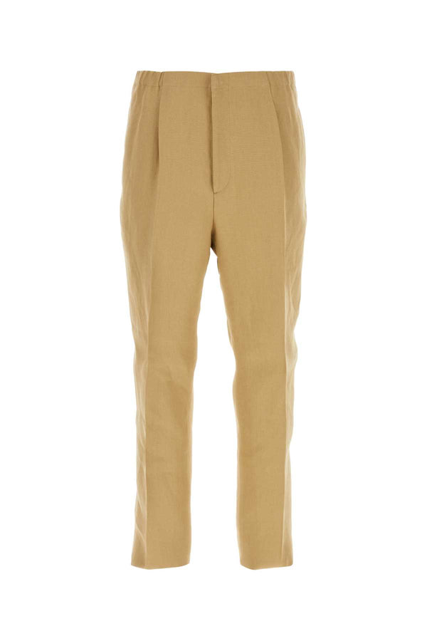 Fendi 100% Paper trousers in camel