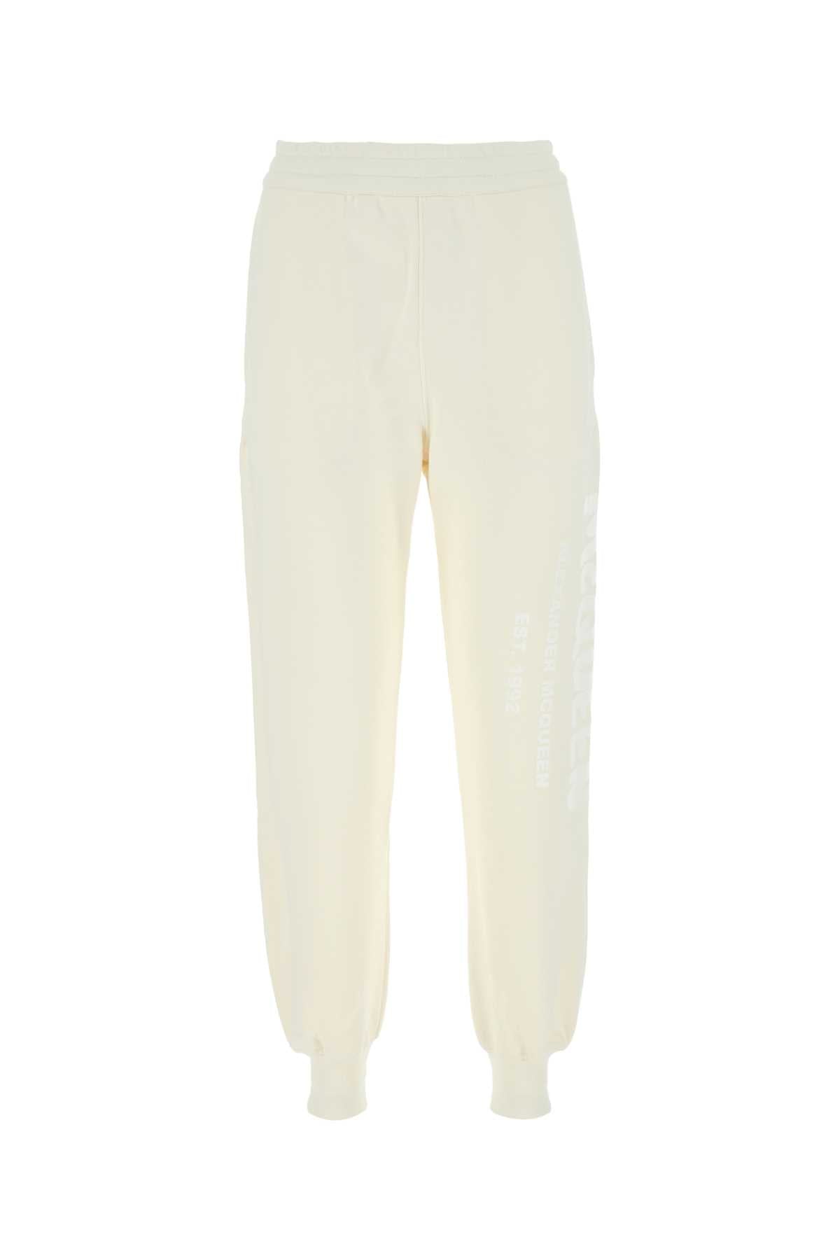 Ivory Cotton Joggers 0954 Exterior: Pantaloni