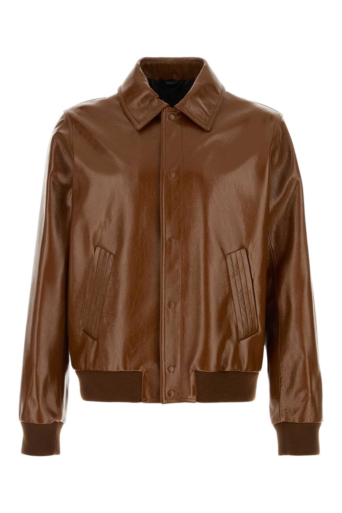 Brown Leather Jacket Toffee Exterior: Calf Lining: Cupro Giacche In Pelle
