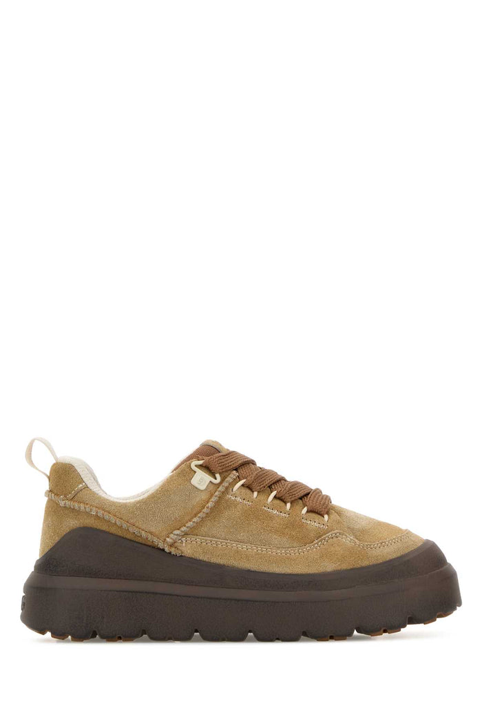 Camel Suede Hertiage Utility Sneakers Chestnutdarkearth Upper Material Leather