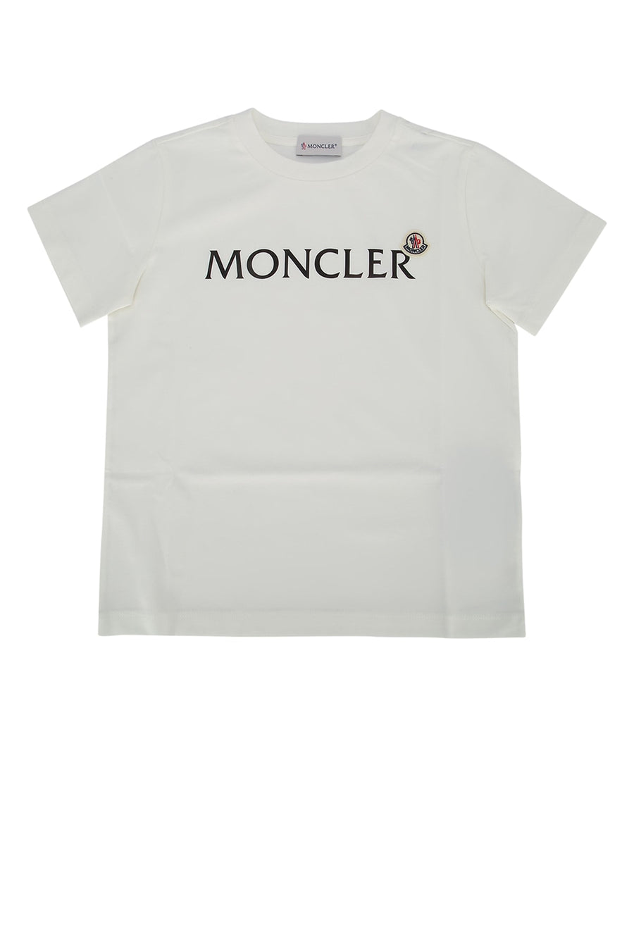 Moncler Jr 100% Cotton t-shirt in white
