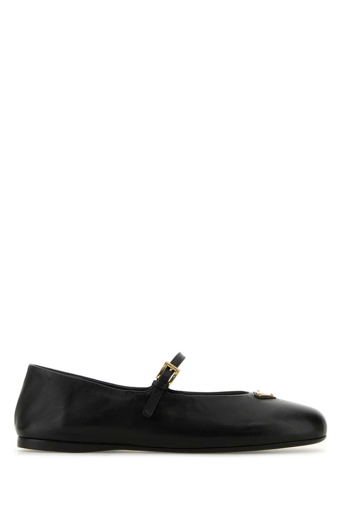 Black Nappa Leather Ballerinas Nero Lambleather Ballerine