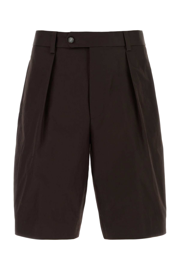 Black Cotton Bermuda Shorts Mediumbrown Exterior
