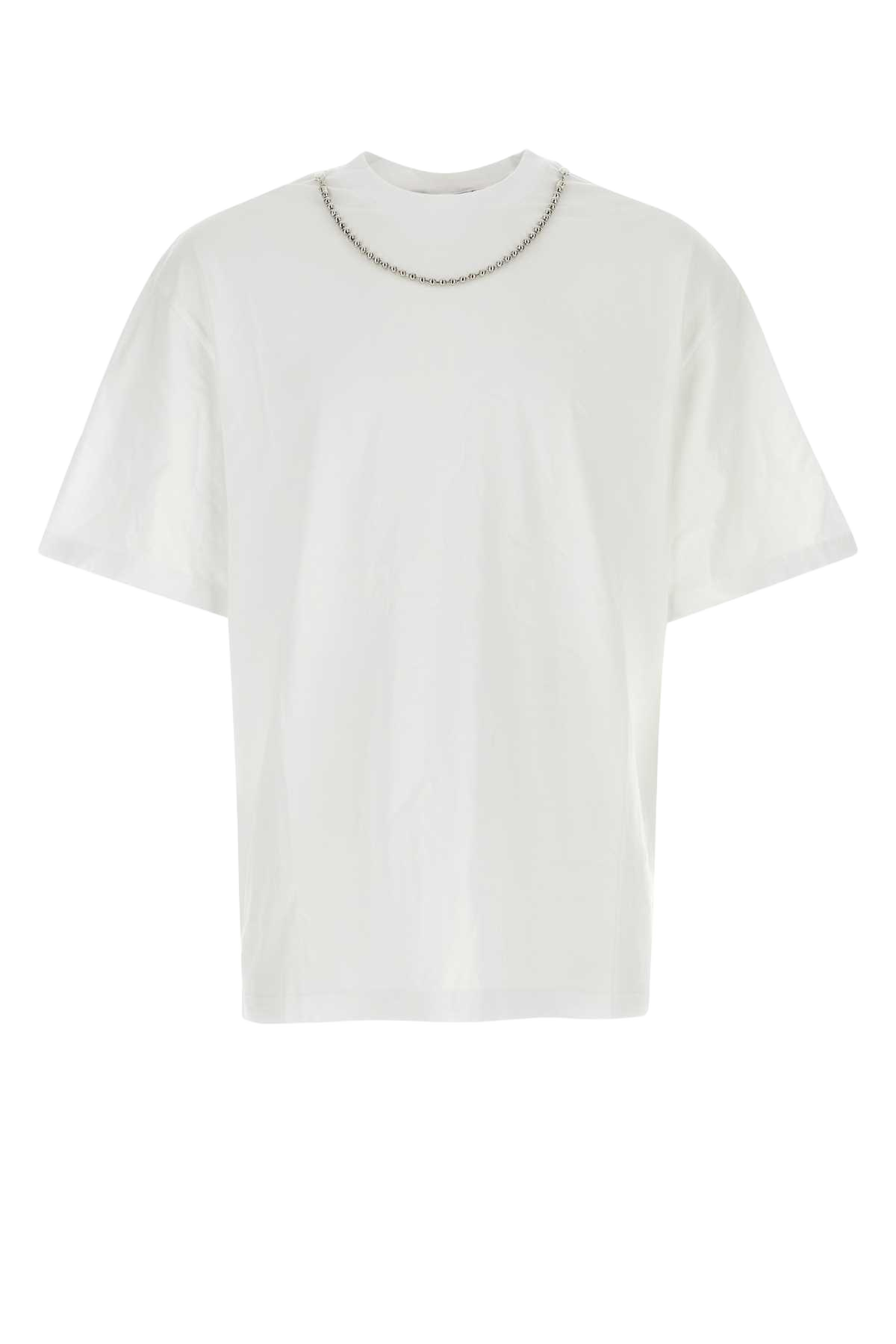 White Cotton T-Shirt Blanc Exterior
