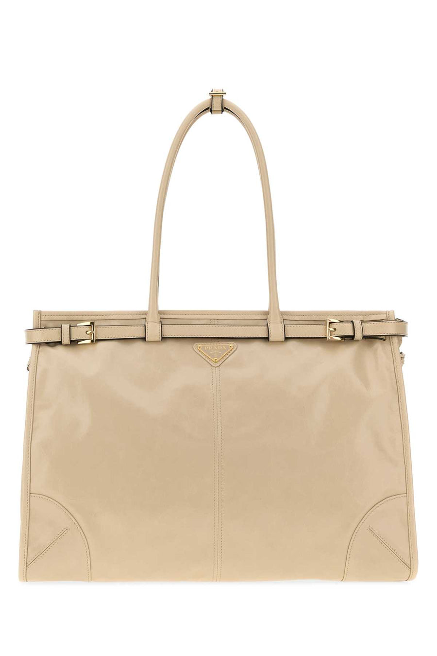 Prada Mano Exterior: 100% Leather shoulder bag in beige