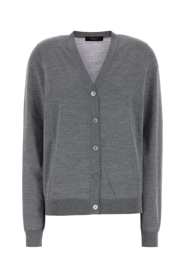 Gucci 100% Wool cardigan in gray