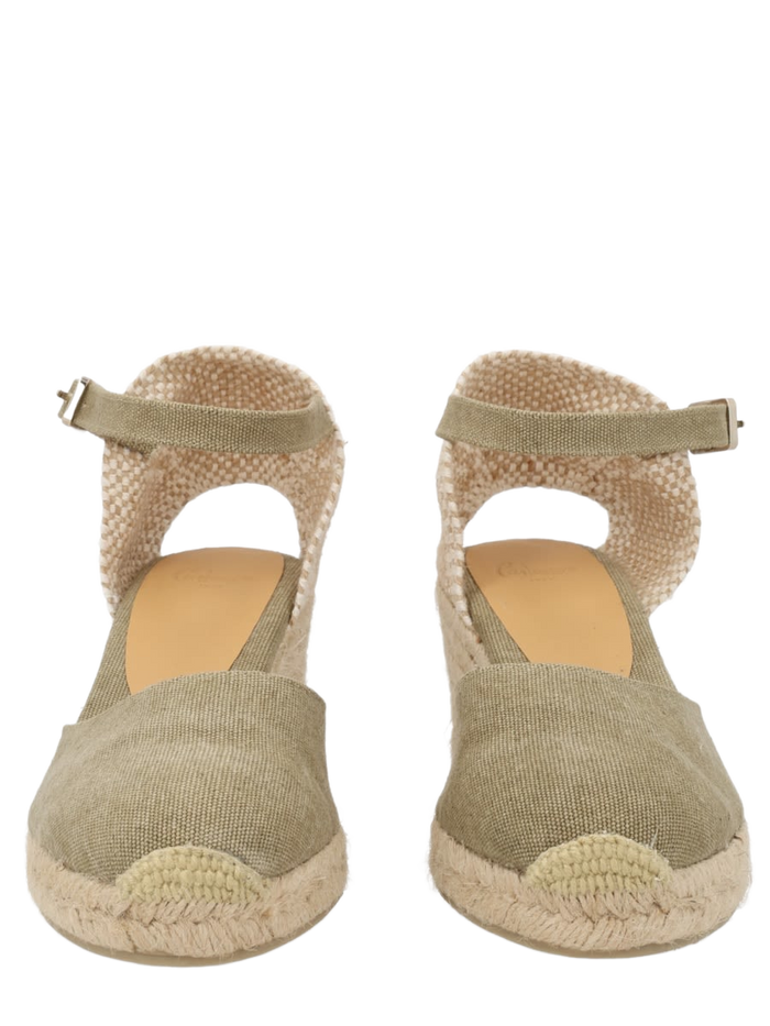 Espadrille Carol Green Cotton Wedges