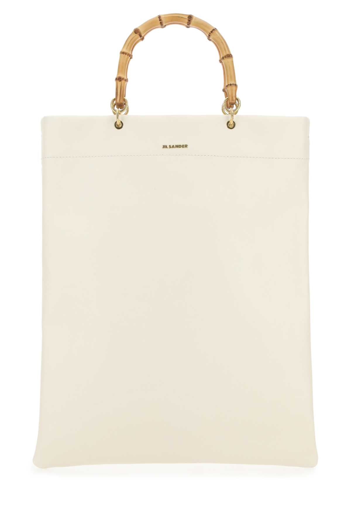 Ivory Leather Medium Shopping Bag 105 Borse A Mano