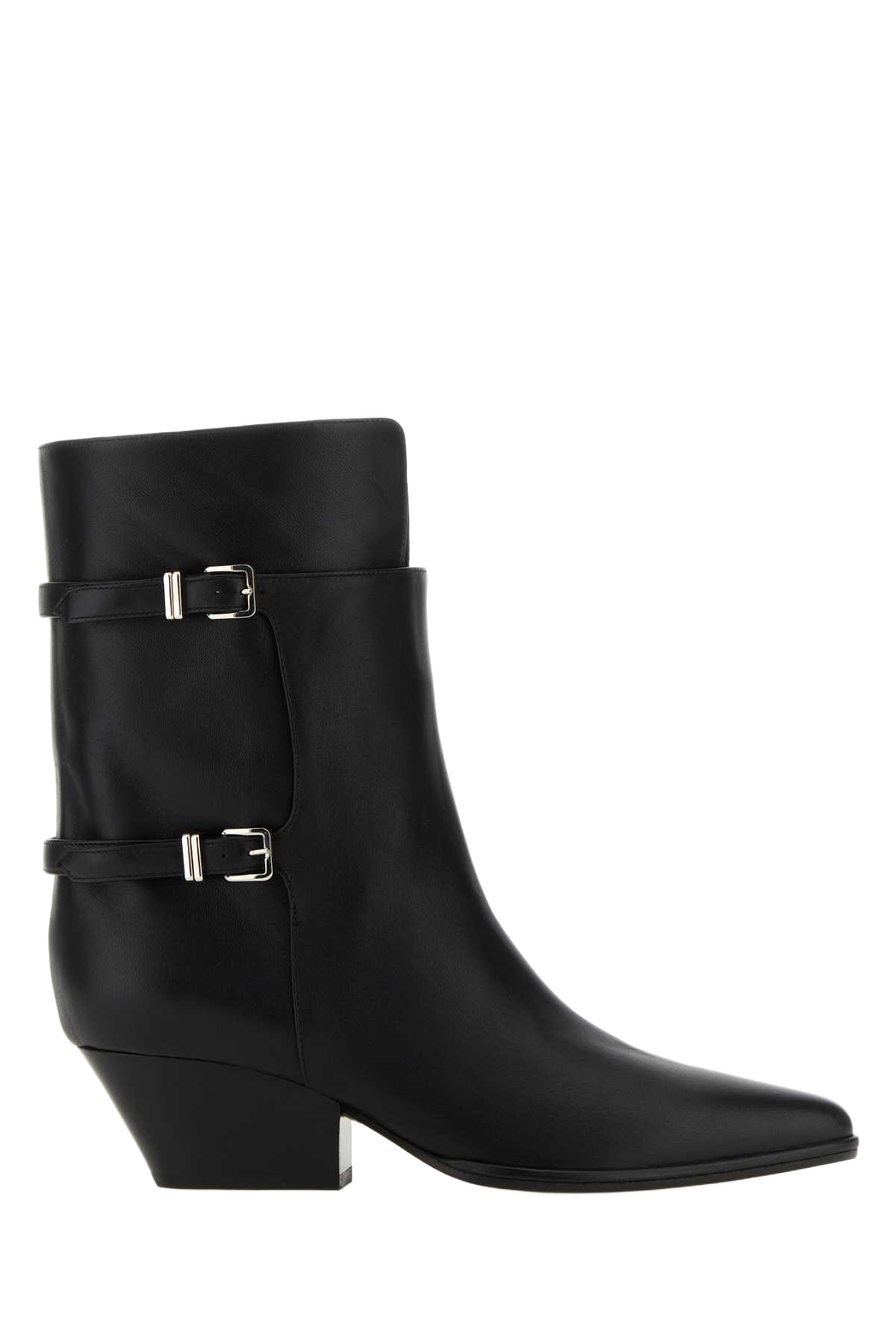 Black Leather Thalestris Ankle Boots 1000 Stivali
