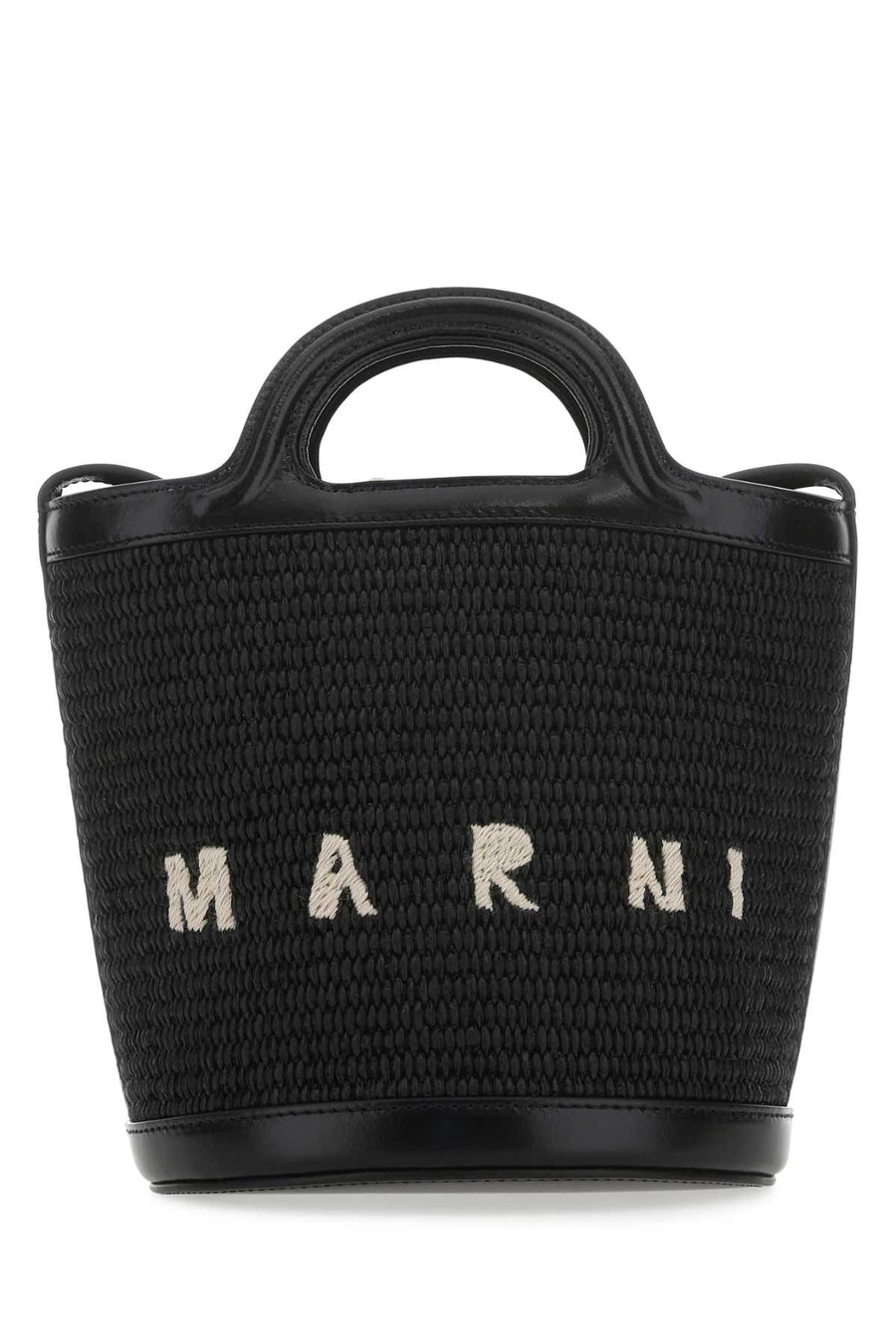Marni Mano Exterior: 100% Leather bucket bag in black