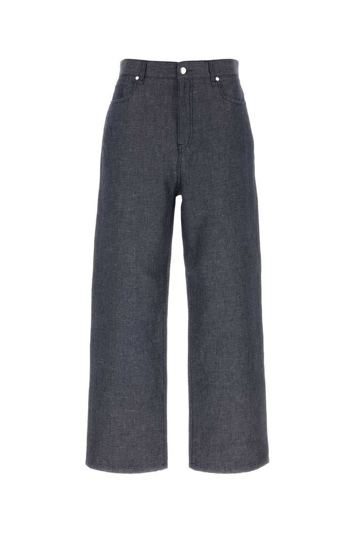 Dark Blu Exterior: Linen Cotton Silk Jean