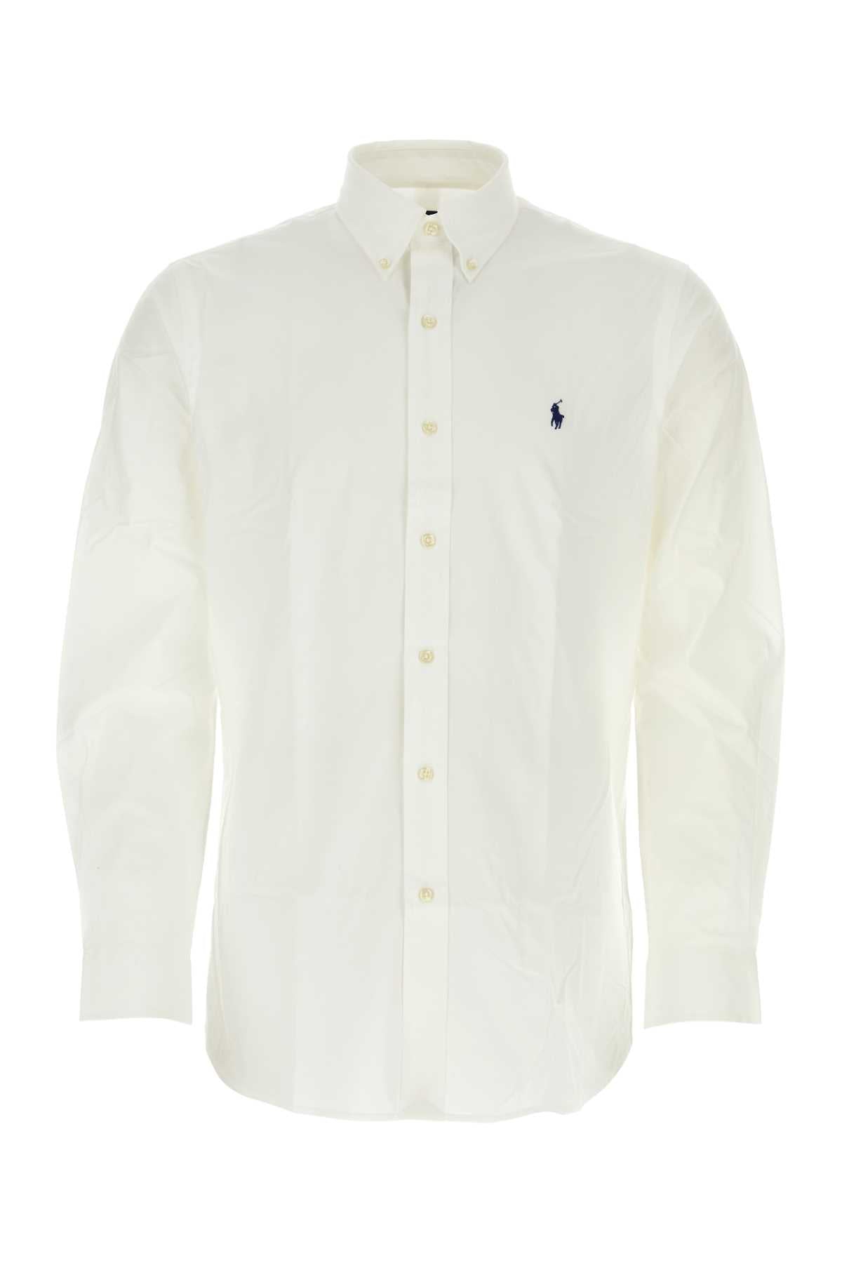White Exterior: Cotton Elastane Camicie