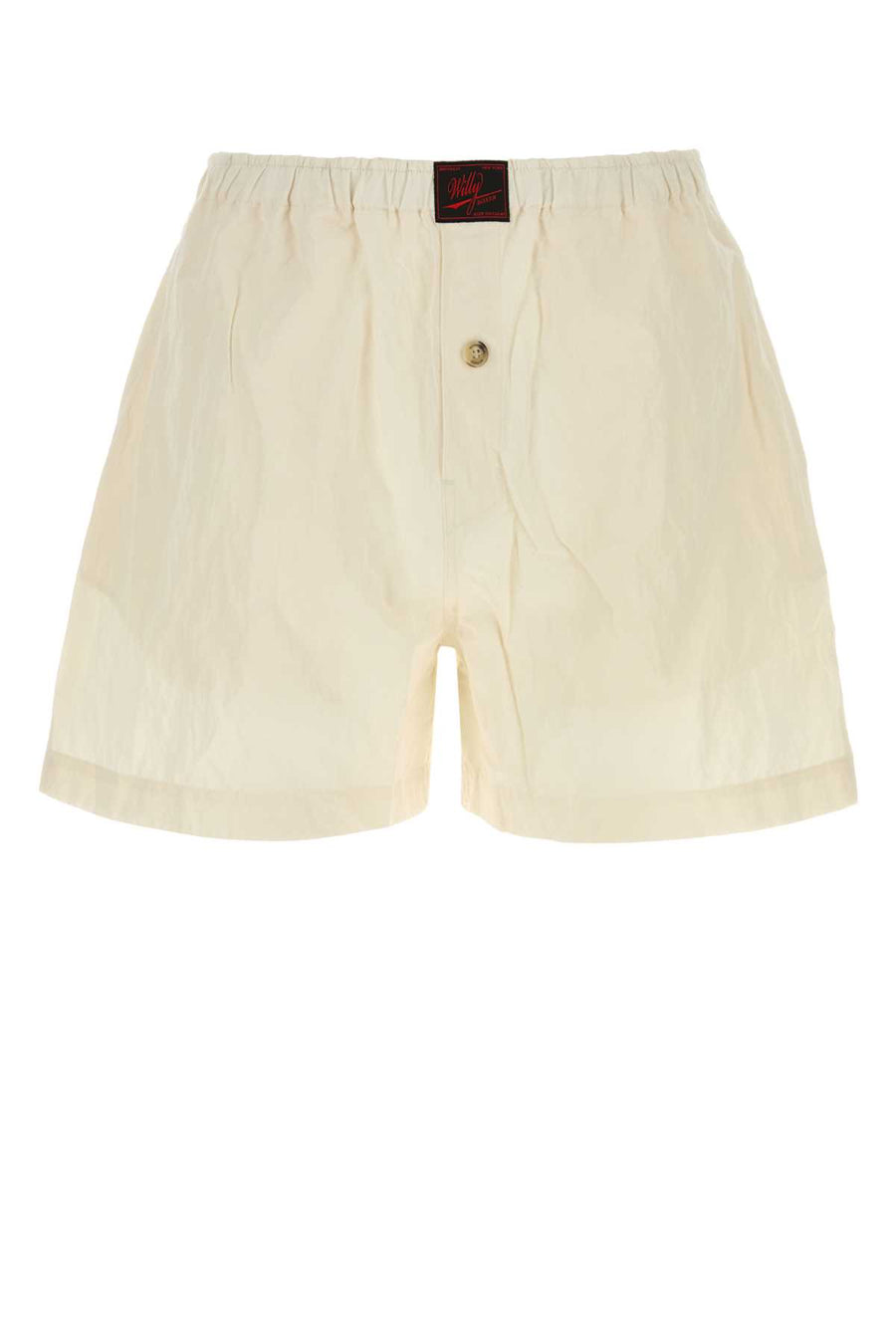 Willy Chavarria Woven 90% Cotton bermuda shorts in ivory