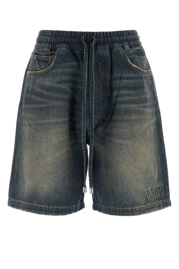 Amiri Denim 100% Cotton denim shorts in blue