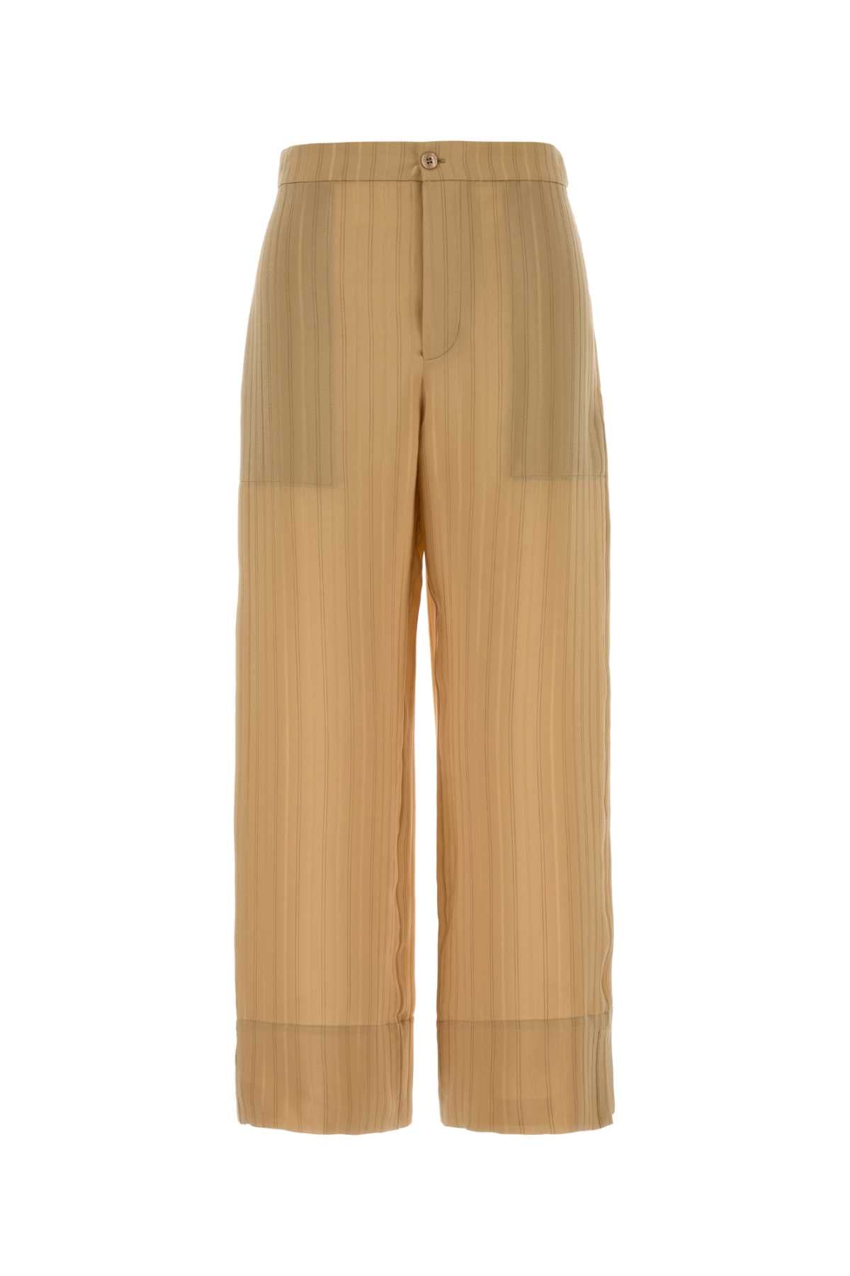 Beigenudetaupe Exterior: Silk Pantaloni