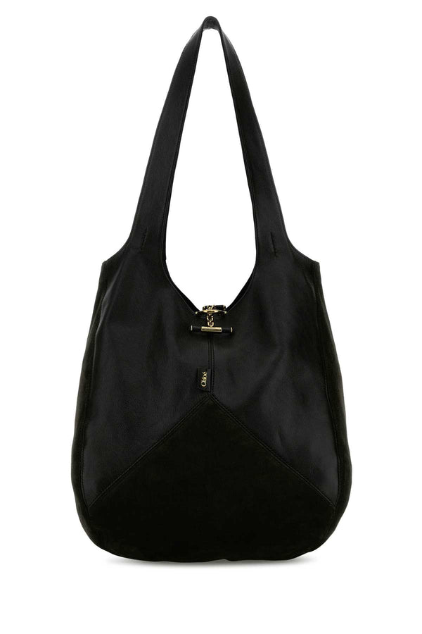 Chloé Chloé 100% Calf leather with Golden metal hardware shoulder bag in black