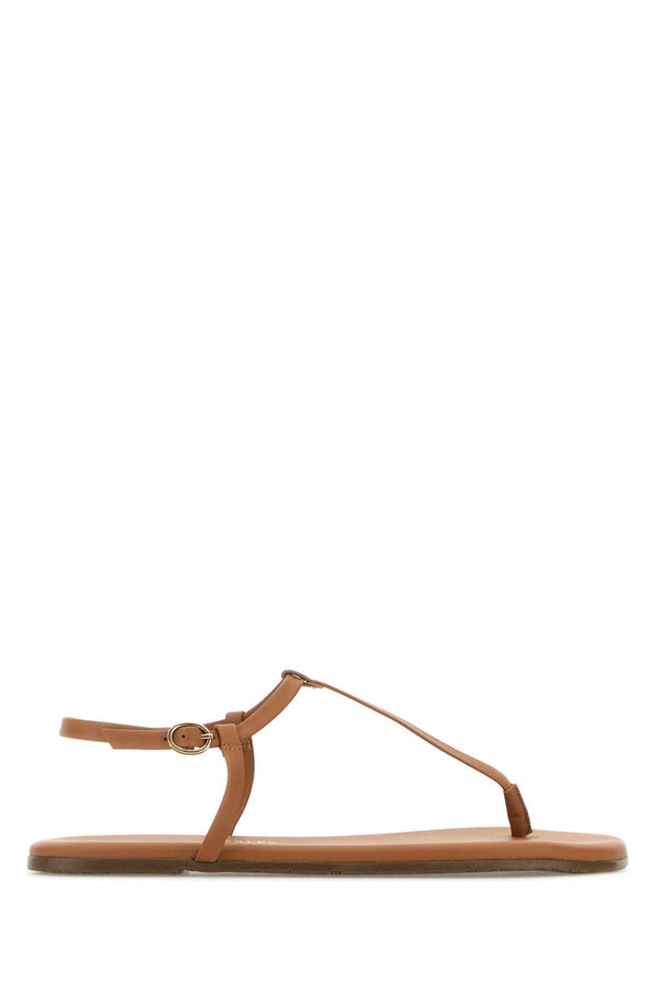 Tkees Exterior: 100% Leather sandal in beige