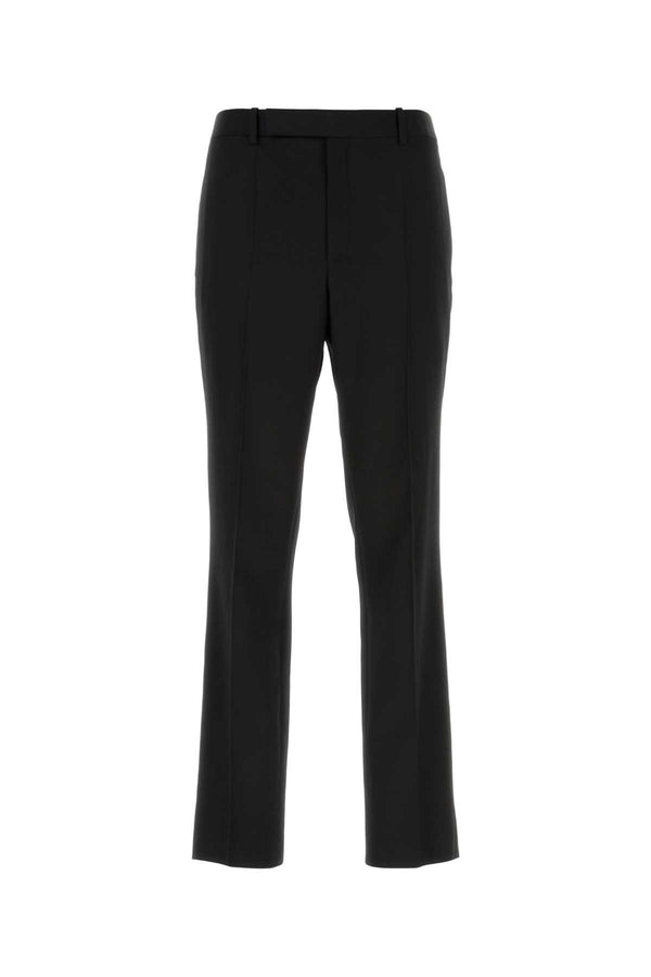 Saint Laurent Exterior: 100% Wool trousers in black