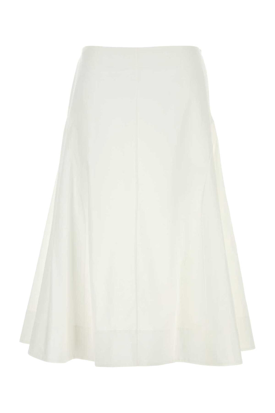 Khaite Skirt 100% Cotton skirt in white