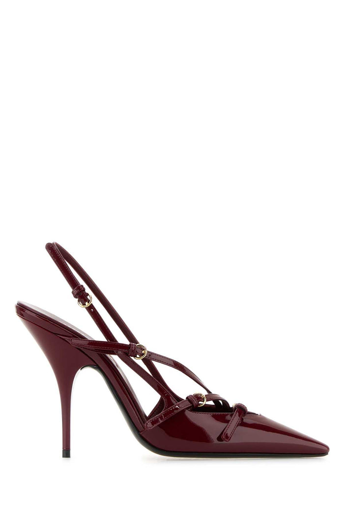 Tyrian Purple Leather Pumps Porpora Vitello Scarpe Con Tacco