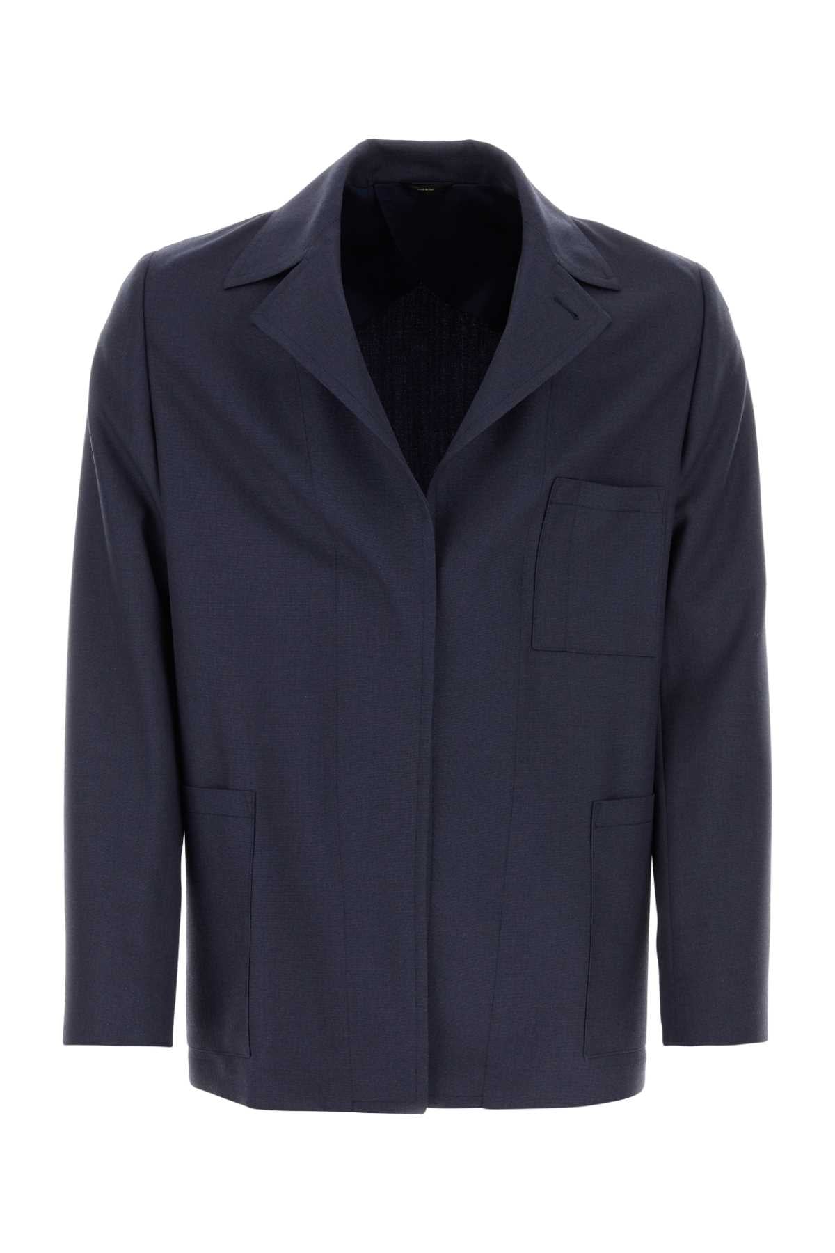 Fj0797ar8s F04v6 Blue Exterior: Virgin Wool Giacche E Gilet