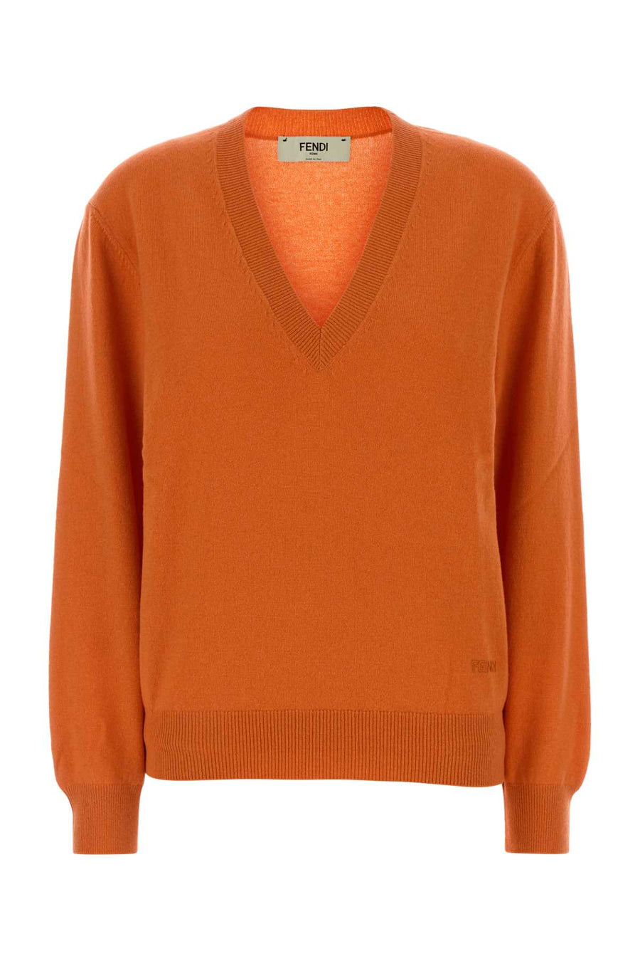 Fendi Light 95% Wool sweater in orange