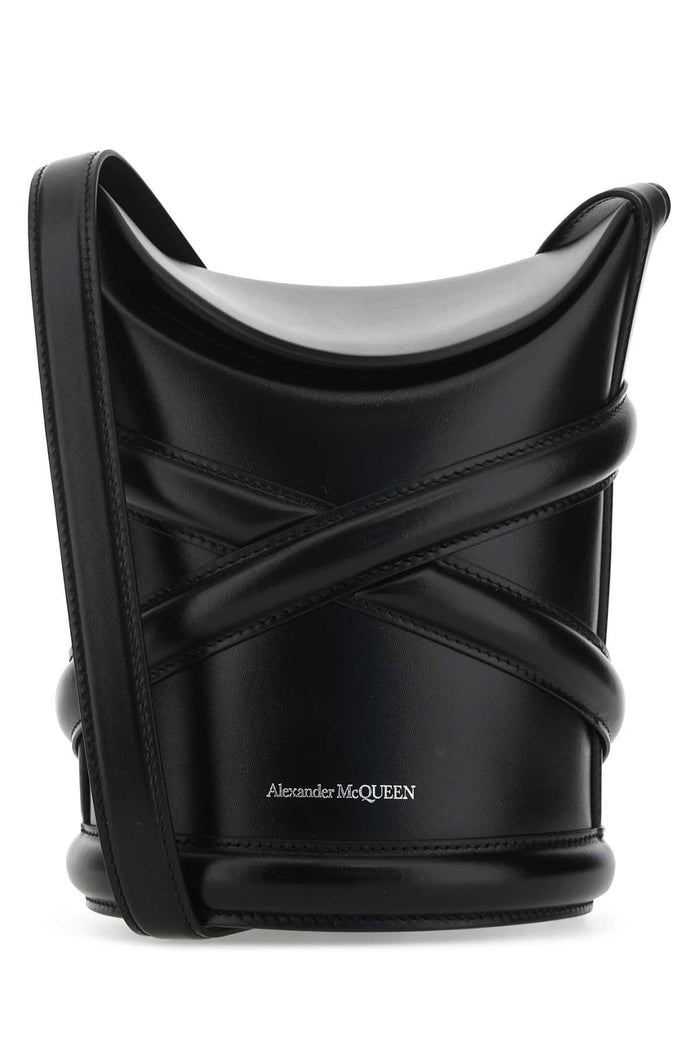 Black Leather The Curve Bucket Bag 1000 Borse A Secchiello