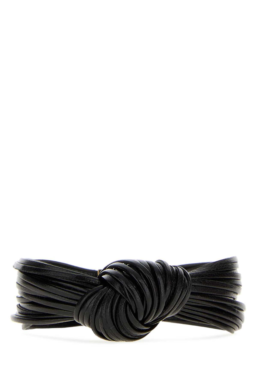 Bottega Veneta Exterior: 100% Lamb; Finishing: Golden metal bracelet in black