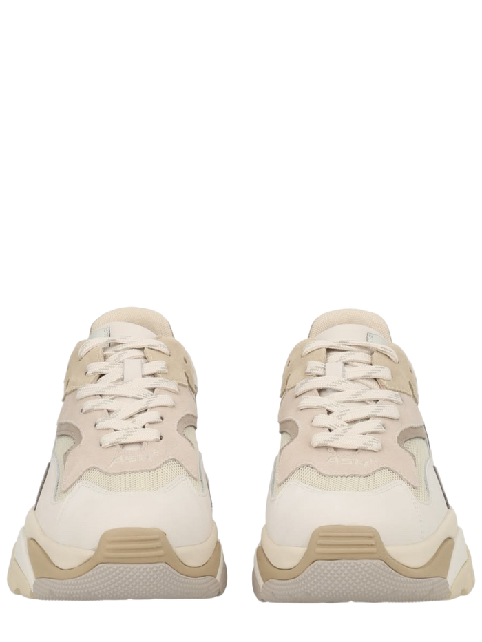 Sneaker Addict Beige Calf Leather Fabric