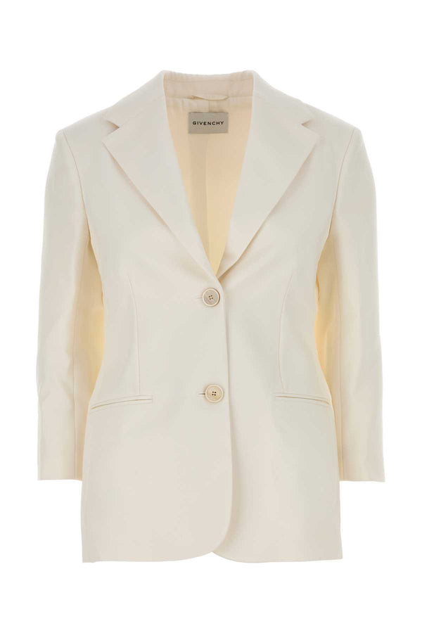 Givenchy Breasted Exterior: 100% Wool; Lining: 100% Viscose blazer in white