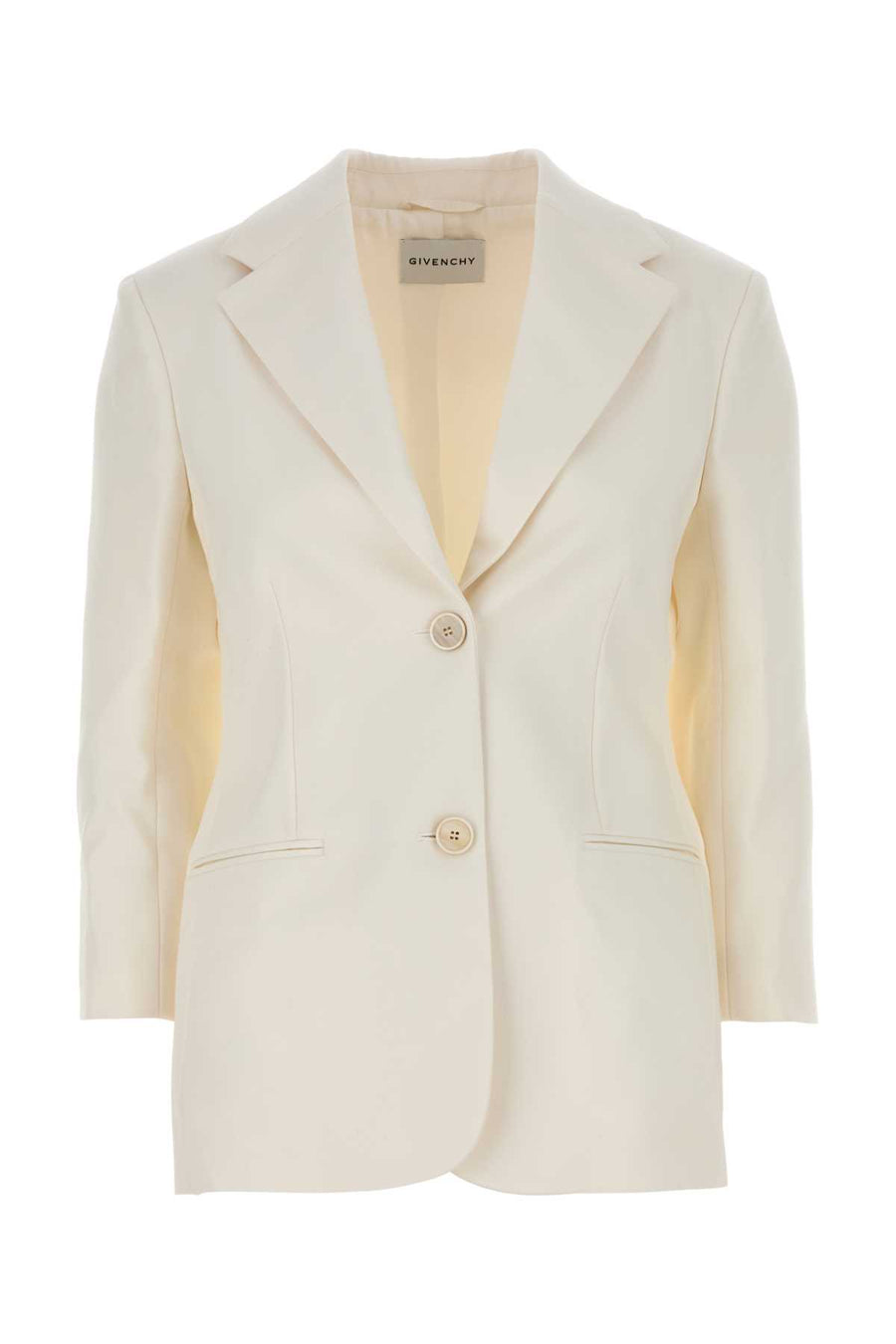 Givenchy Breasted Exterior: 100% Wool; Lining: 100% Viscose blazer in white