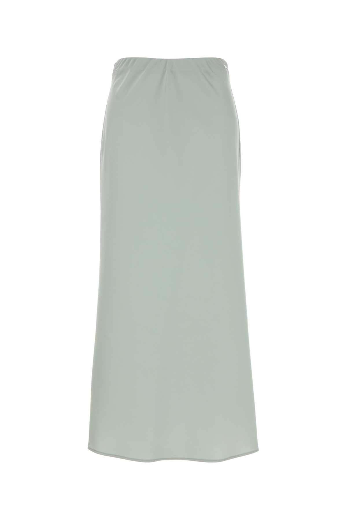 Pastel Light-Blue Satin Skirt Palemeadow Exterior: Polyester Gonne