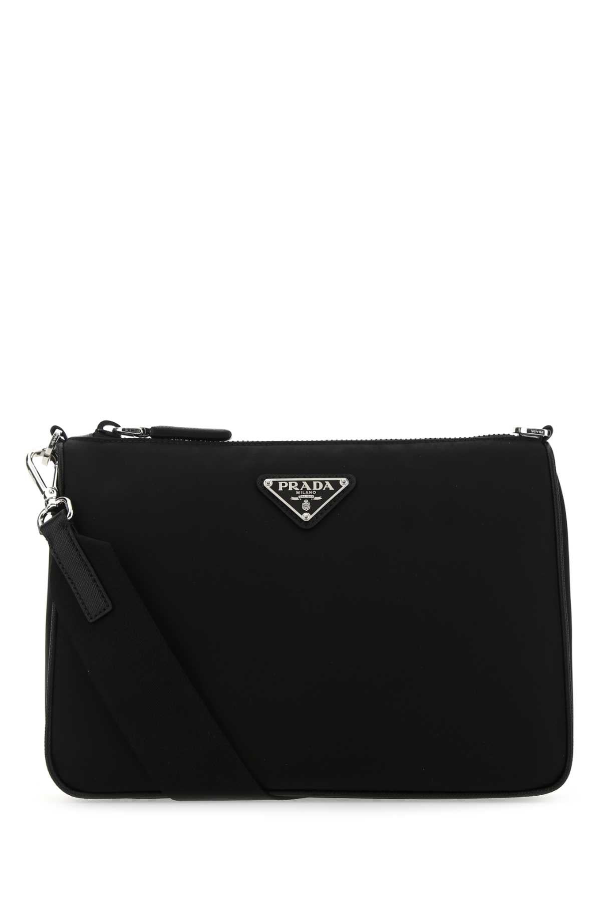 Black Re-Nylon Crossbody Bag Nero Poliammidericiclata-vitello Borse Da Viaggio