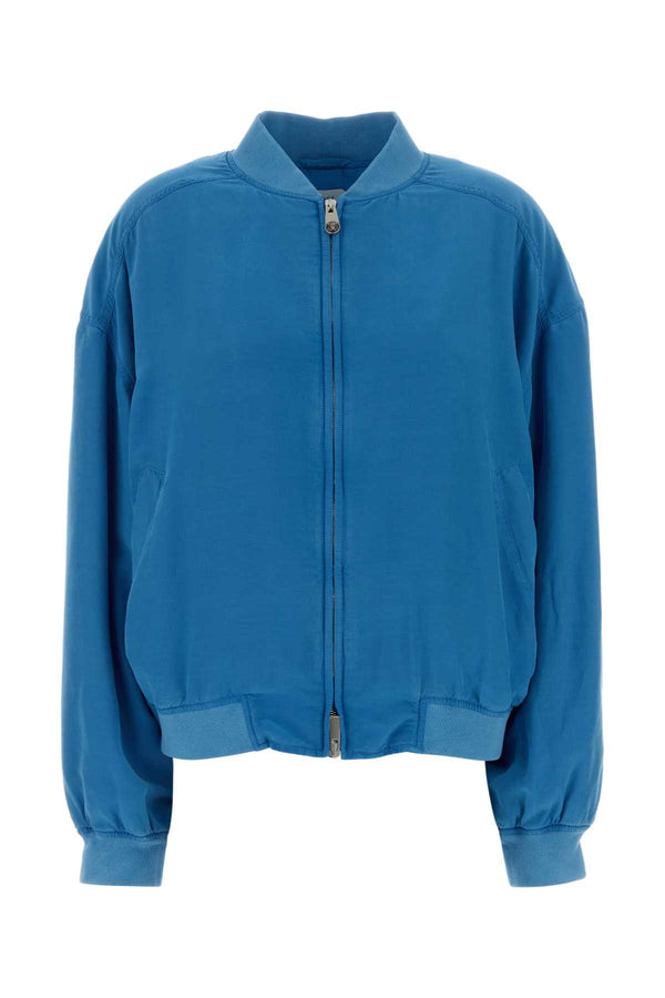 Versace Overdyed Exterior: 100% Silk; Lining: 57% Nylon jacket in blue
