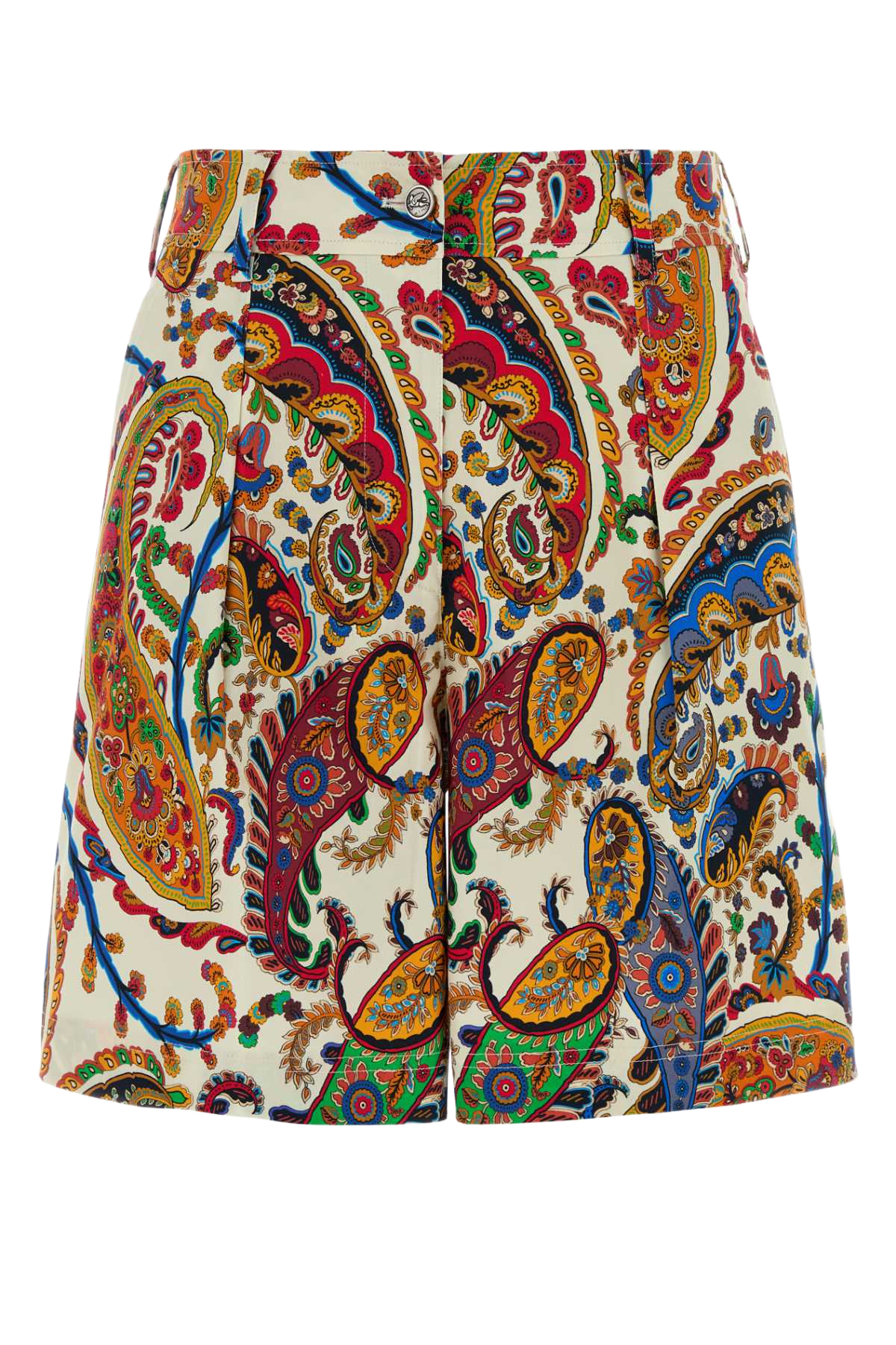 Printed Stretch Cotton Shorts X0801 Cotone Elastan