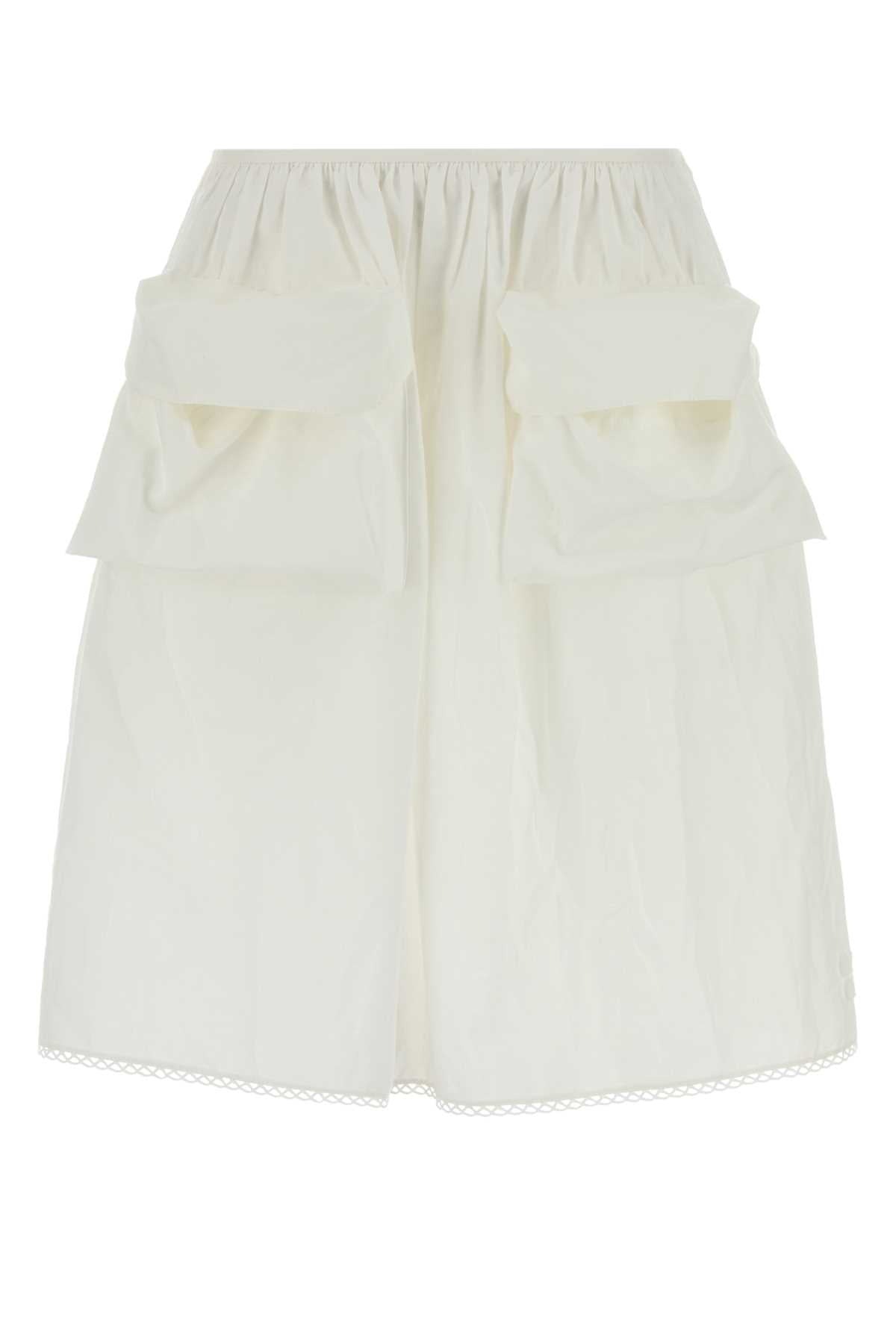 Bianco Exterior: Cotton Linen Gonne