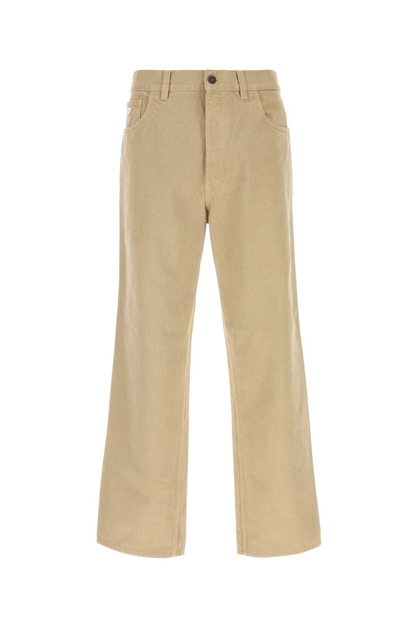 Prada 100% Cotton trousers in beige